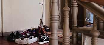 Die Schuhe bleiben draußen