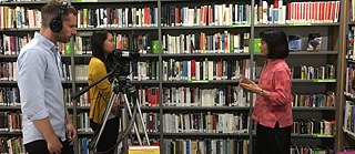 Michelle Kay and Jonathan Soja from the Goethe-Institut in conversation with writer Yoko Tawada