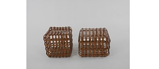 M. P. Ranjan | Bamboo Cube Stools, n.d. | Bamboo | 43 x 43 x 43 cm; 52 x 36 x 52 cm © National Institute of Design, Knowledge Management Center, Archive collection