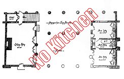 Mona Mahall / Asli Serbest: Haus minus Küche, 2018 Collage / Grundriss von Alice Constance Austin für Llano del Rio (1915) / Bildrechte: Asli Serbest, Mona Mahall