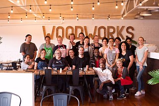 The team of volunteers at Everybody Eats on the Wednesday night the writer visits in October 2018