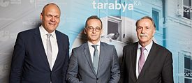 Johannes Ebert, Heiko Maas und Klaus-Dieter Lehmann bei der Vorstellung der Kulturakademie Tarabya in Berlin