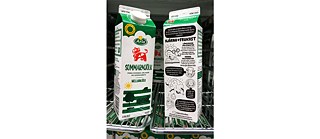 Schwedische Milchverpackungen praktisch und unterhaltsam