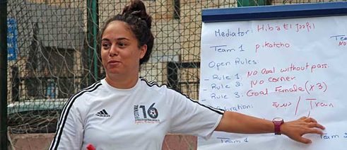 Hiba El Jaafil accompanies the Soccer Camp 2018 in Beirut
