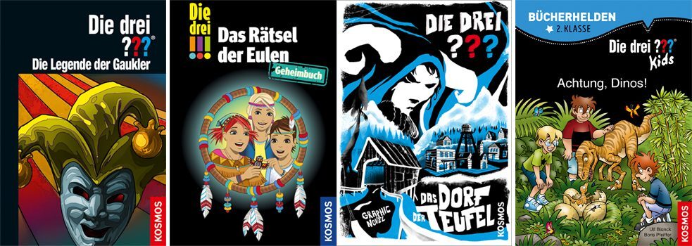 Imprescindibles desde hace décadas en los libreros de los adolescentes: la serie de Die drei ??? (Los tres ???) tiene entretanto numerosas derivaciones. 