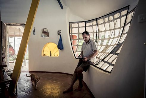 Residents of the Slump House in Ami