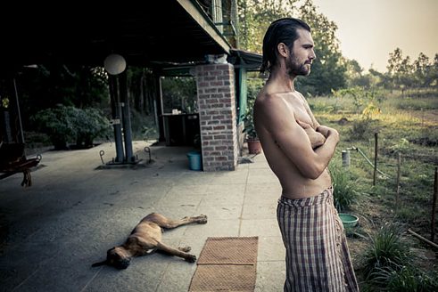 John after hard field work 