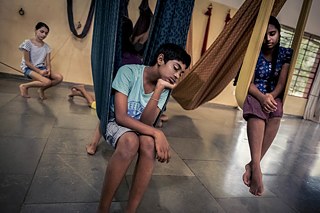 Awareness through body exercises with students