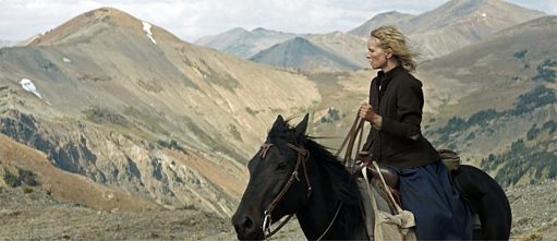 Frau auf einem Pferd