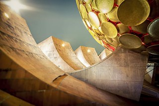 The Matrimandir at night