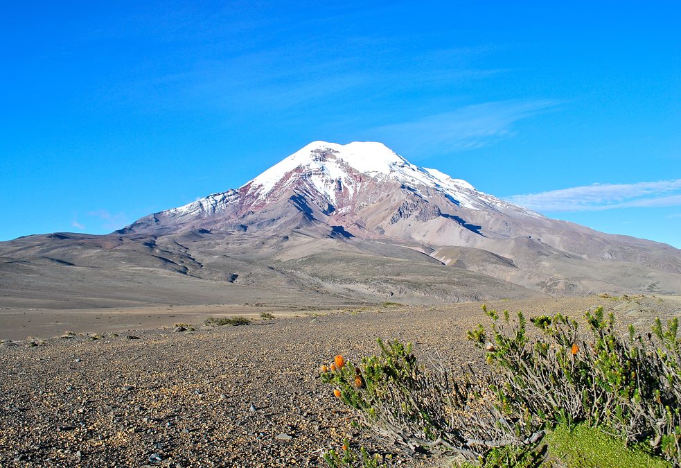 Volcán Chimborazo en el ac  tual Ecuador