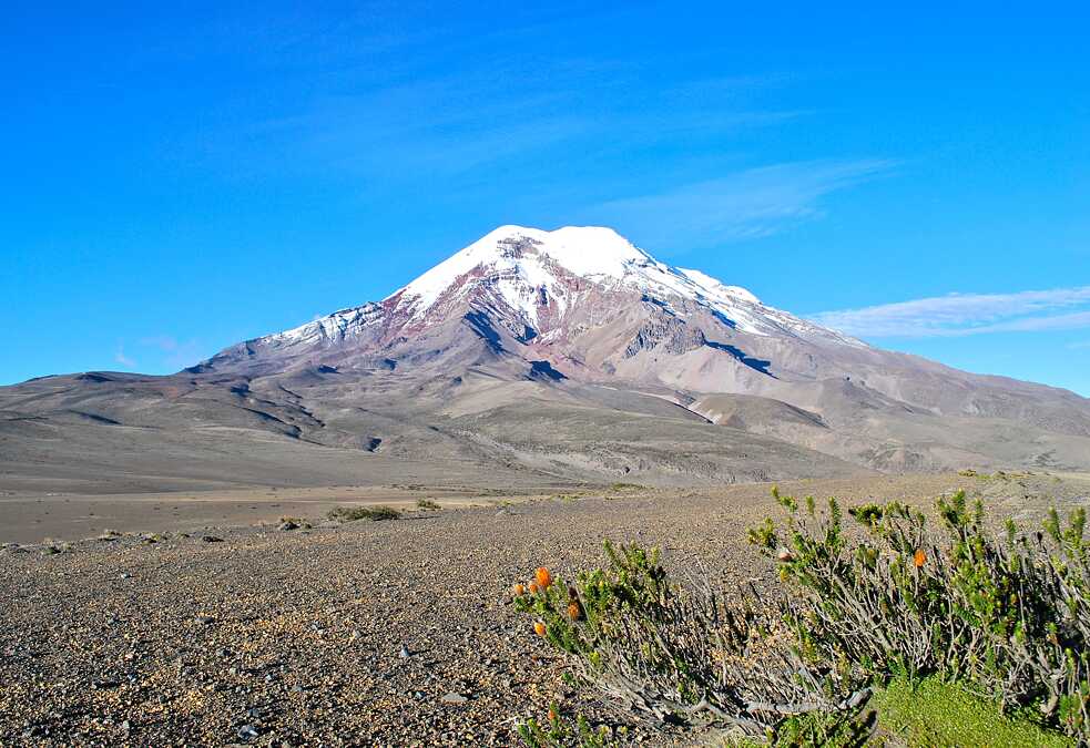 Volcán Chimborazo en el ac  tual Ecuador