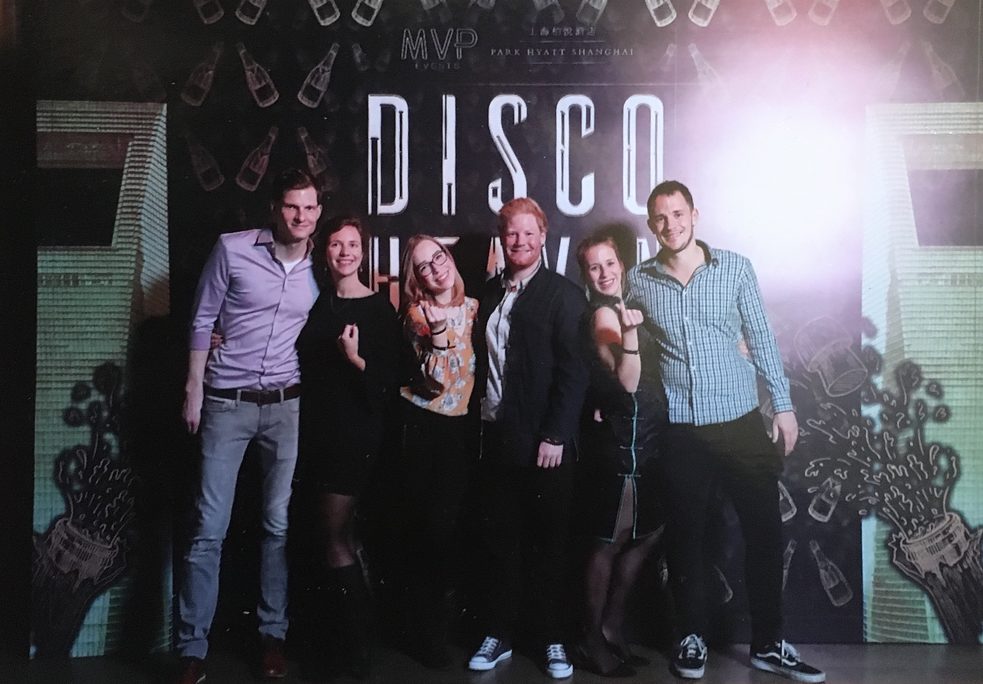 Die gesamte Partycrew an Silvester, Martin, Annika, Caro, Francesco, ich und Christos (von links nach rechts)