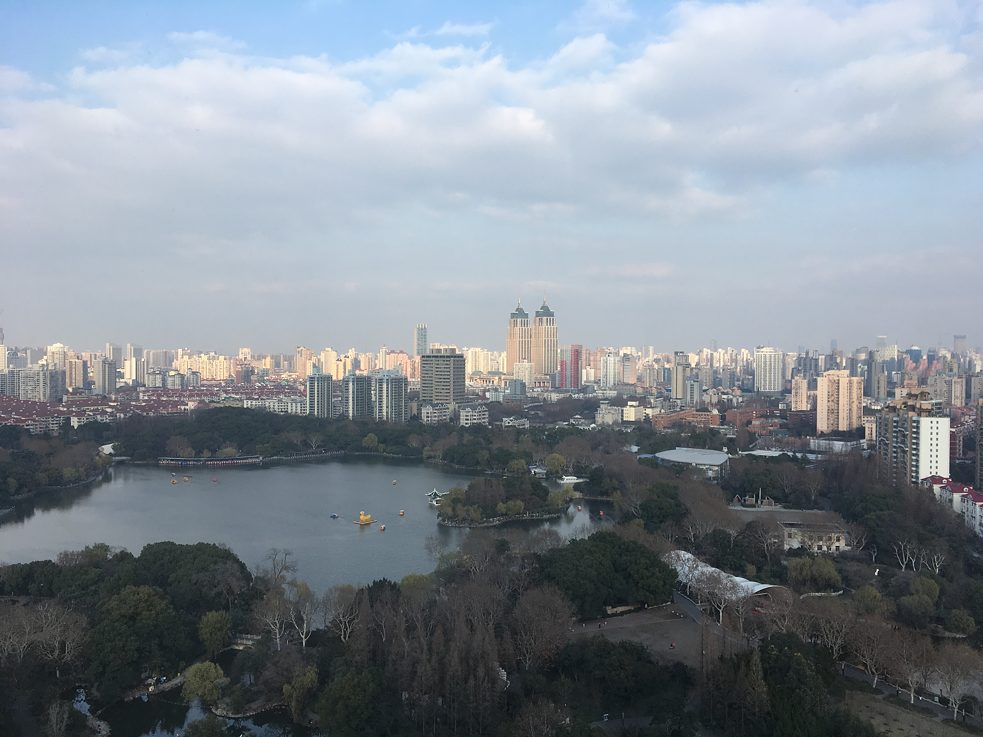 Der Ausblick aus unserem Hotel in Shanghai