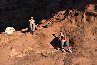 Anna und ich genießen die Sonne 
