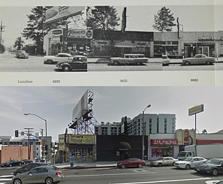 Melody Room and the Viper Room at 8852 Sunset Blvd, 1966 and 2011