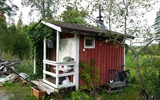 Backyard sauna in Finland. 