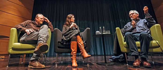 Thomas Ostermeier and Didier Eribon discussing the stage adaptation of the bestseller Retour à Reims 