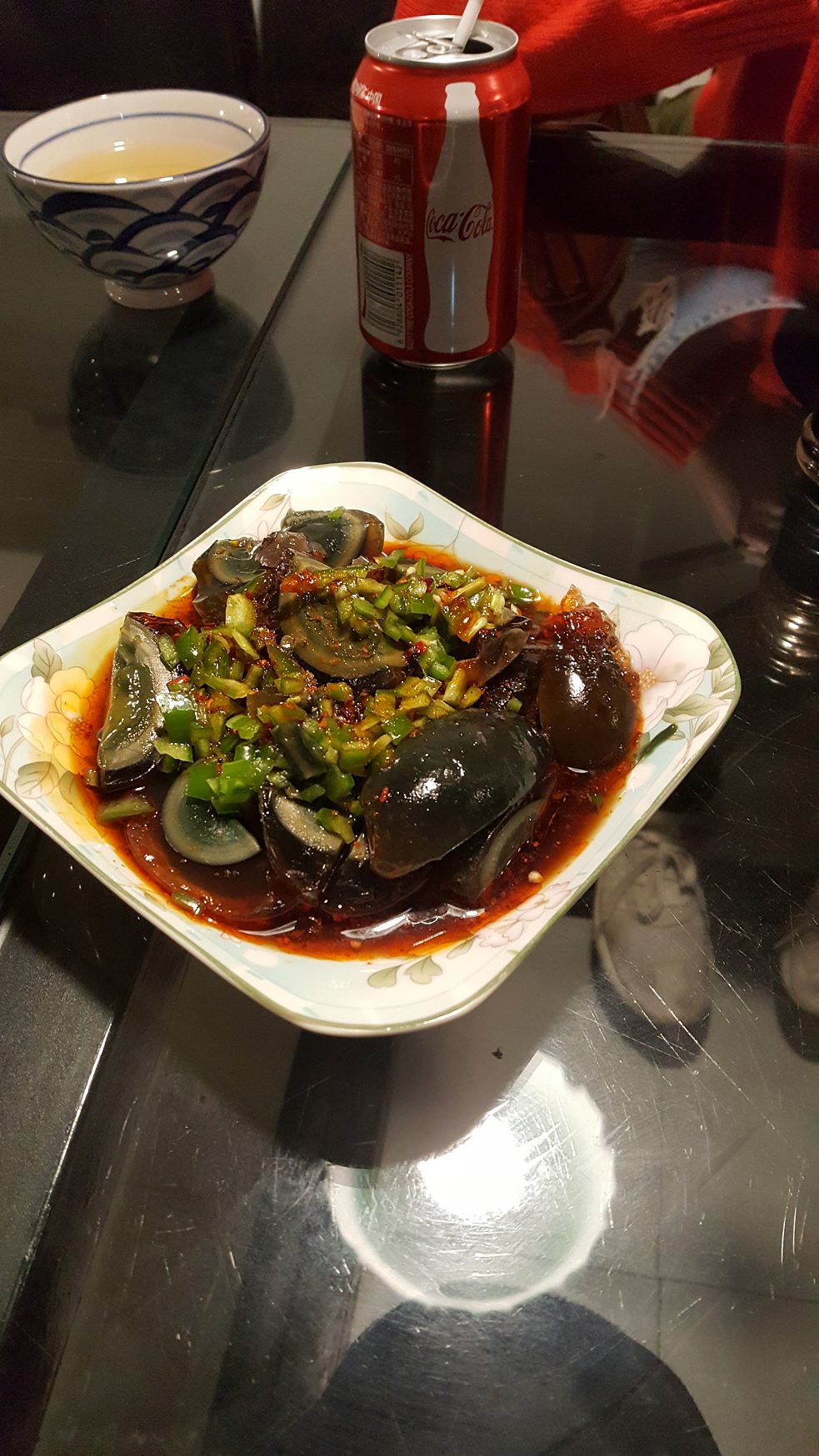 Tausendjähriges Ei in einem Restaurant in Dali