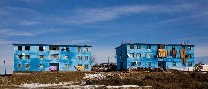 Residential area in Albania
