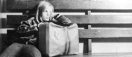 Schwarz-weiß Filmfoto Alice in den Städten