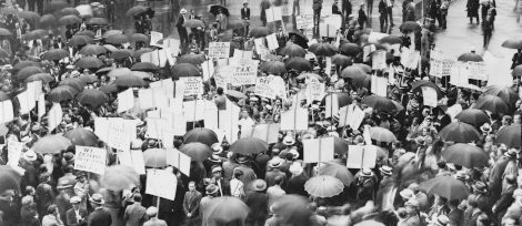 Schließung einer Bank infolge der Weltwirtschatskrise