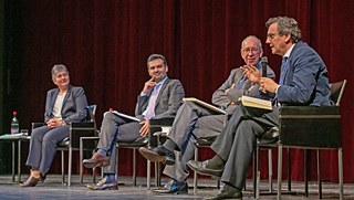 International discussion round (from left to right): Ece Göztepe, Pablo Holmes, Martin Sabrow and Fernando Vallespín