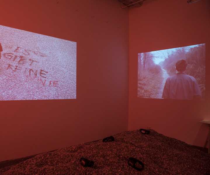 The events and exhibitions are often political, as here in a reading and performance from the "Revolt She Said: Decolonial and Feminist Perspectives on ‘68" series.