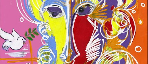 Леон Лёвентраут. Мир и правосудие. (16. ЦУР), 2018, акрил 