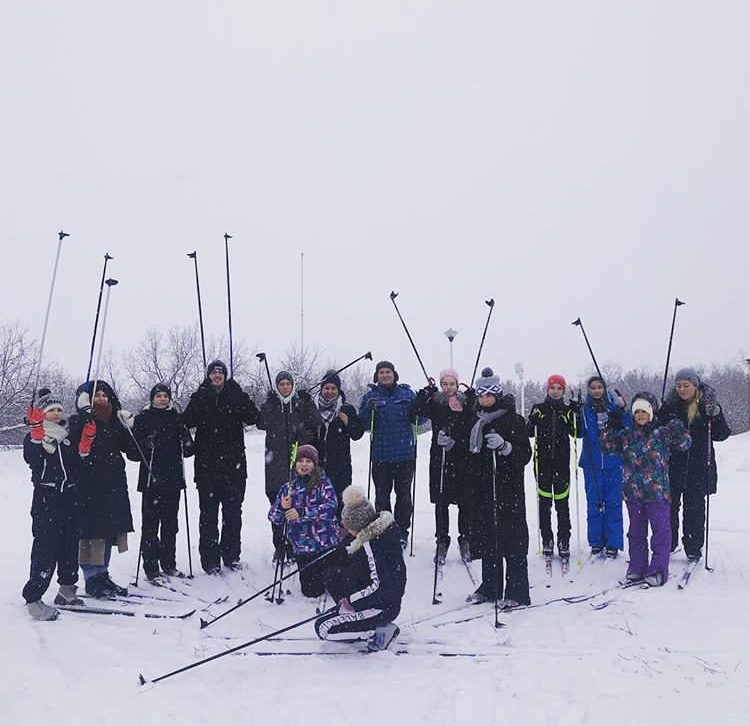 Skifahren im Camp