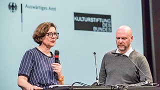 "If we understand the Bauhaus as a school in the world, it can no longer be described as a masters' story", says curator Marion von Osten. Photo: Laura Fiorio/HKW
