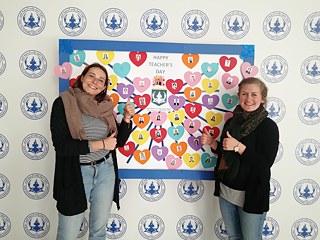 Paula und ich feiern den Teacher's Day