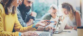 Creative minds often work together in coworking spaces.