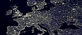 Europa bei Nacht