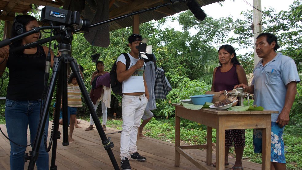 Amahuaca-Küche gefilmt von Amahuaca, Río Inuya, 2017. Foto: Luisa Wagenschwanz.