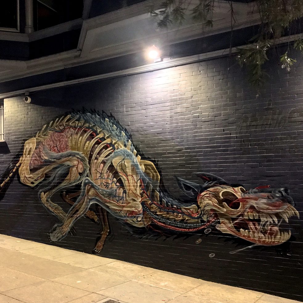 #artbits - „Wolf" von Nychos, Graffiti im Haight & Ashbury Viertel in San Francisco