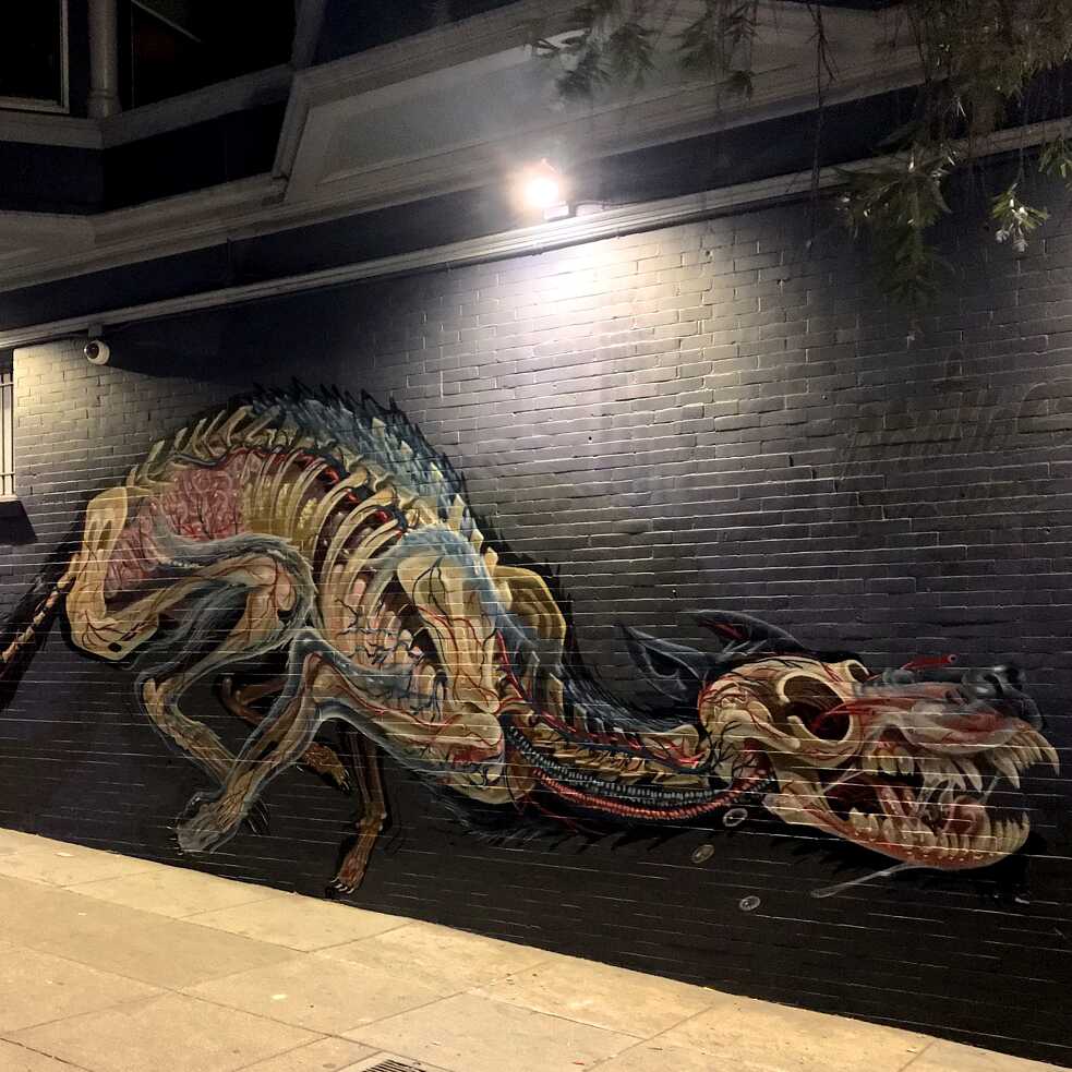 #artbits - « Wolf » de Nychos, Graffiti au quartier Haight & Ashbury à San Francisco