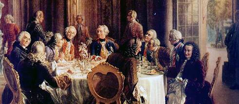 King Frederick II Tableround in Sanssouci