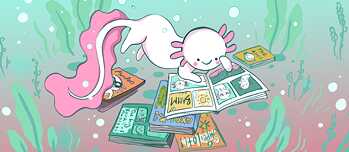 Axolotl liest