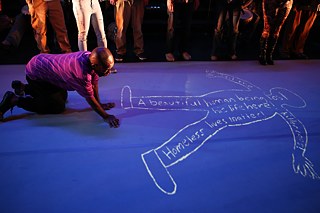 Los Angeles Poverty Department LAPD performance of "I fly! or How to Keep the Devil Down in the Hole" at REDCAT 