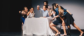 Portugiesische Theatergruppe beim 3. Europäischen PASCH-Theaterfestival 2017 unter dem Motto „Ein neues Leben“. 