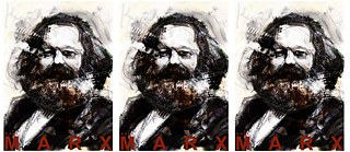 Karl Marx / Illustration von Tulio Fagim