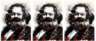 Karl Marx / Illustration von Tulio Fagim