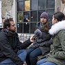 Matteo Tacconi a Dresda intervista due ragazze di un club studentesco