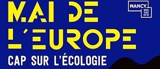 Blaues Logo der Stadt Nancy zum Europamonat Mai