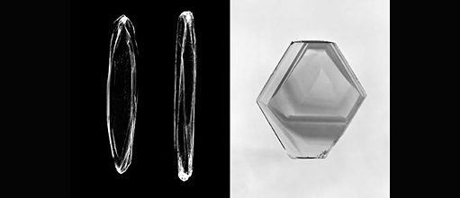 Deux cristallogrammes et un quarzt