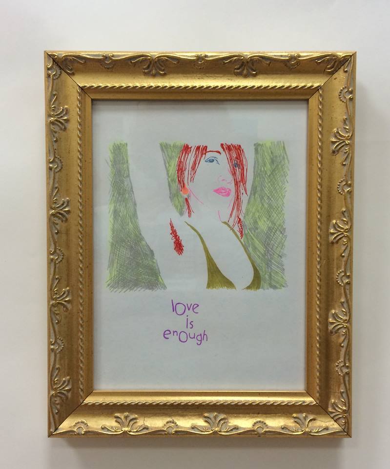 Tibor Horváth: Love is enough (Filzstift auf Papier)
