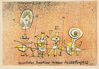 Paul Klee - Η  χαρούμενη πλευρά. Χρωματογραφία λιθογραφίας σε ελαφρύ χαρτόνι (καρτ-ποστάλ)