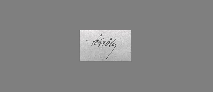 O tom, že jeden z nejvýznamnějších českých sklářů 20. století je zahalen tajemstvím, svědčí i skutečnost, že jen odborníci umí správně napsat jeho jméno. Zatímco většinou se udává „Schrötter“, on sám se podepisoval jen s jedním „t“…