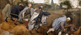 Pieter Brueghel, „Der Blindensturz“ (Ausschnitt)